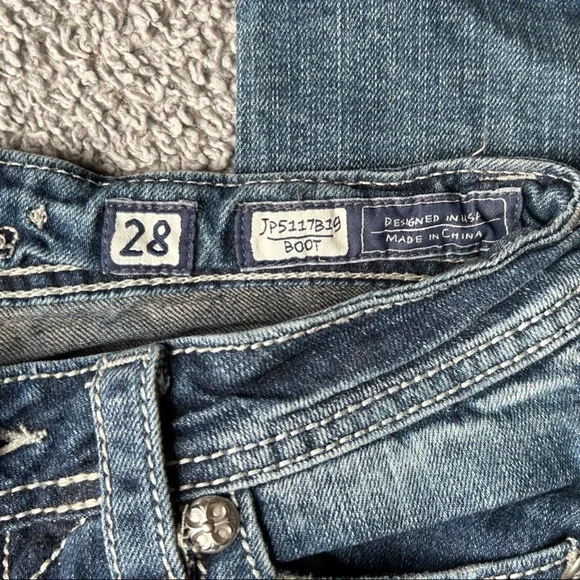 Miss Me Blue Jeans with Silver Embellishments - Picture 5 of 5